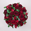 Букет с красными розами, доставка цветов в Вильнюсе Beatričės Gėlių Namai