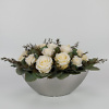 Kompozicija su miegančiomis rožėmis keramikiniame vazone, pristatymas Lietuvoje