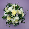 Белый зимний букет, доставка цветов в Вильнюсе Beatričės Gėlių Namai
