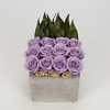 Arrangement with preserved roses Lilac