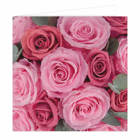 Atvirukas Just Roses ir gimtadienio gėlės