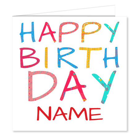 Happy Birthday Personalised Greeting Card
